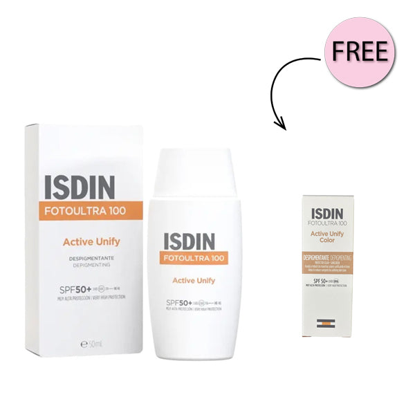Isdin Fotoultra 100 Active Unify Fusion Fluid Spf50+ 50ml + Free Active Unify Color 2ml